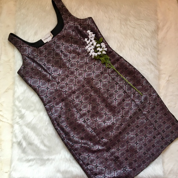 Victor Costa Metallic Sheath Dress Size 14 - Picture 6 of 9